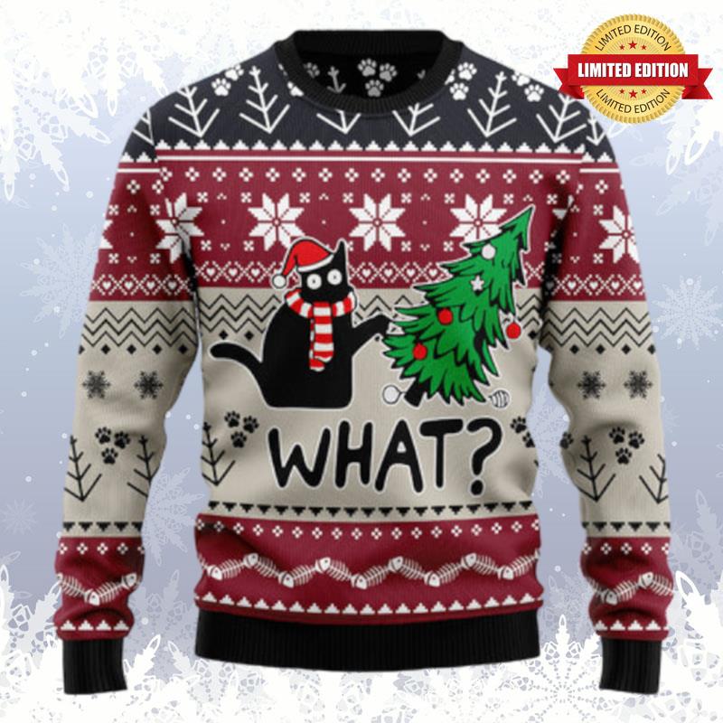 Christmas Cat What Ugly Sweaters For Men Women