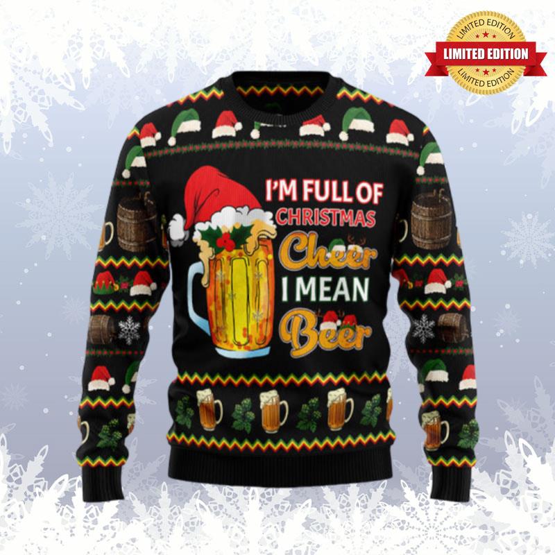 Christmas Cheer Beer Ugly Sweaters For Men Women