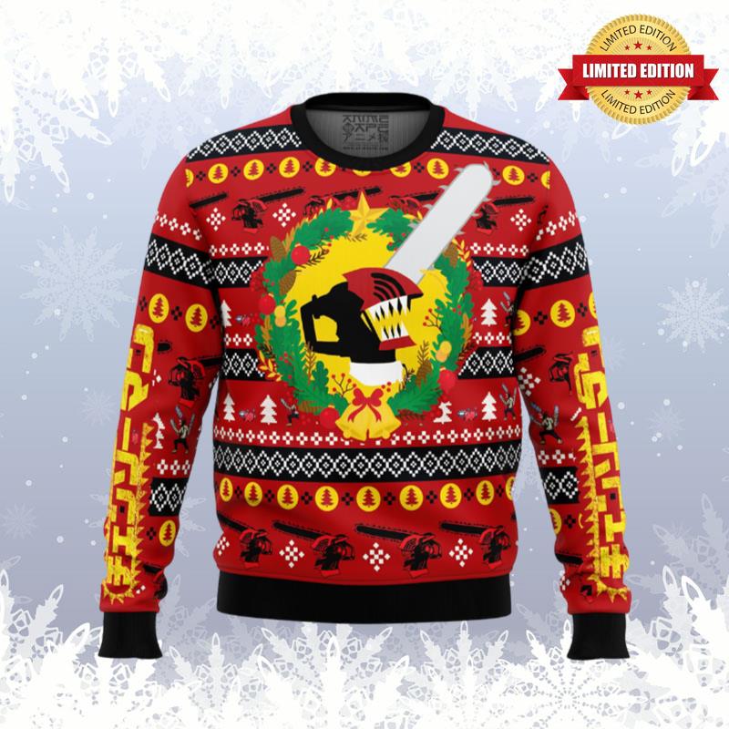 Christmas Dream Chainsaw Man Ugly Sweaters For Men Women