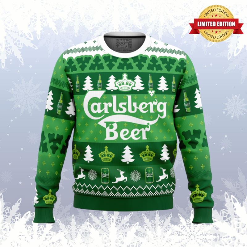 Christmas Drink Carlsberg Beer Ugly Sweaters For Men Women