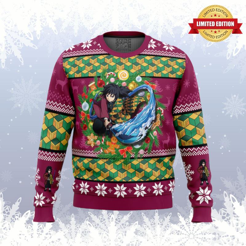 Christmas Giyuu Tomioka Demon Slayer Ugly Sweaters For Men Women ...