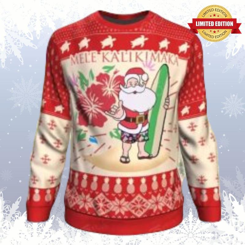 Christmas Hawaiian Ugly Sweaters For Men Women