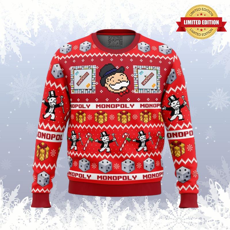 Christmas Monopoly Board Games Ugly Sweaters For Men Women