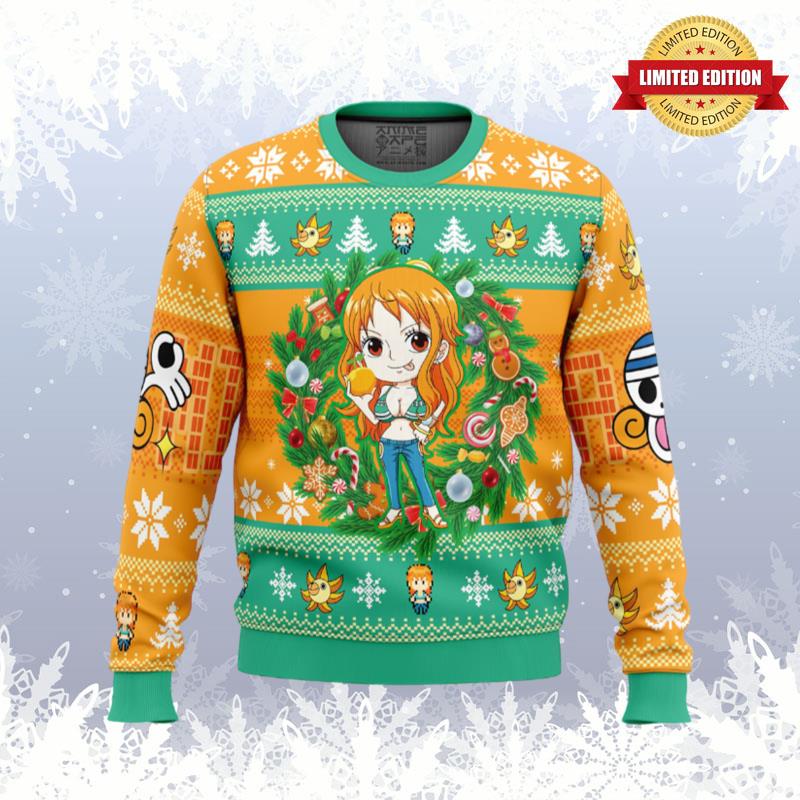 Christmas Nami One Piece Ugly Sweaters For Men Women