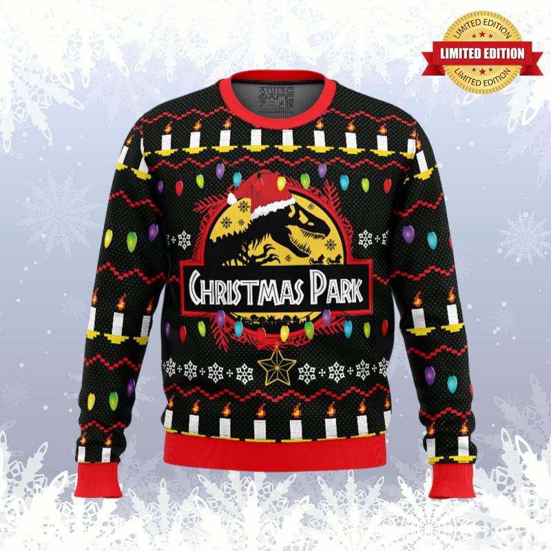 Christmas Park Jurassic Park Ugly Sweaters For Men Women