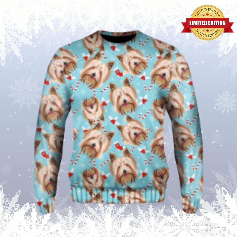 Christmas Pattern Yorkshire Terrier Dog Lover Ugly Sweaters For Men Women