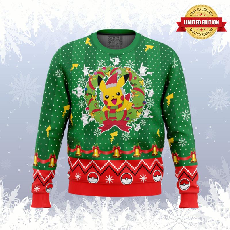 Christmas Pikachu Pokemon Ugly Sweaters For Men Women