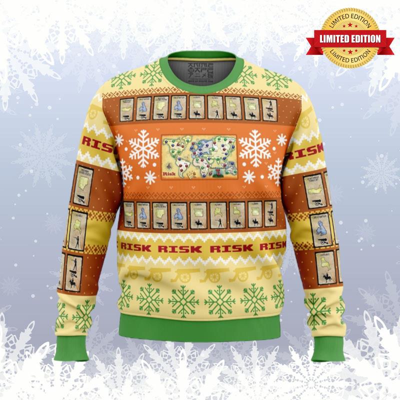 Christmas Risk Board Games Ugly Sweaters For Men Women