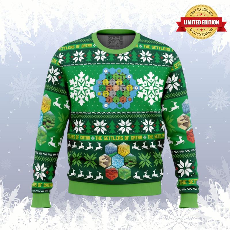 Christmas Settlers of Catan Board Games Ugly Sweaters For Men Women