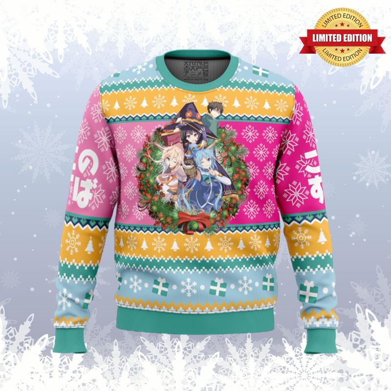 Christmas Spirit Konosuba Ugly Sweaters For Men Women