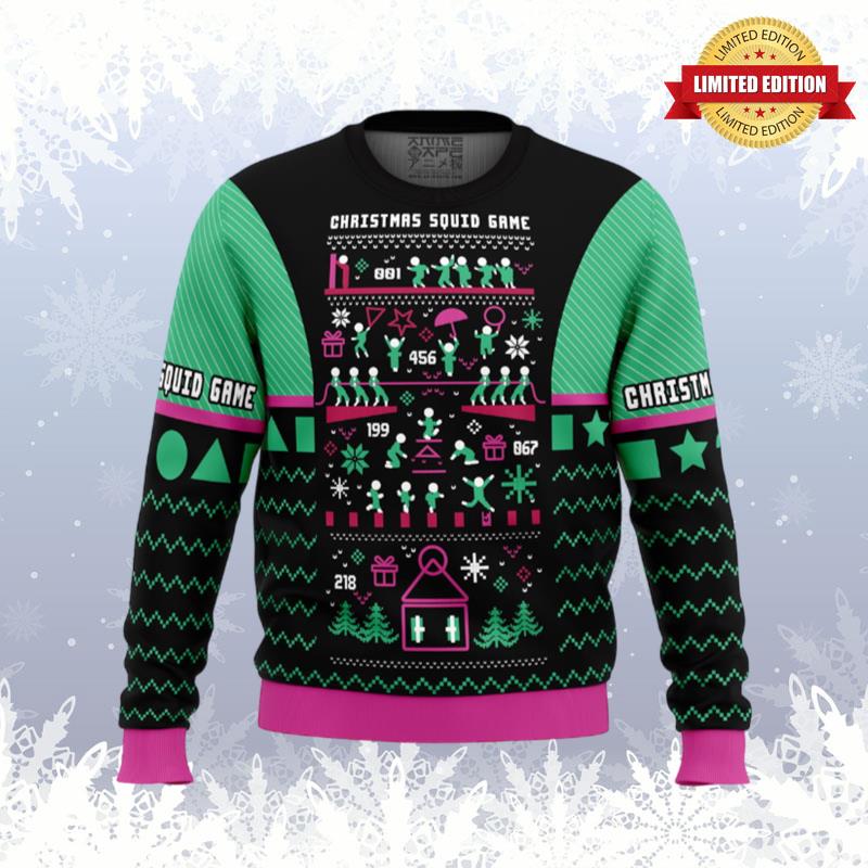 Christmas Squid Game Ugly Sweaters For Men Women