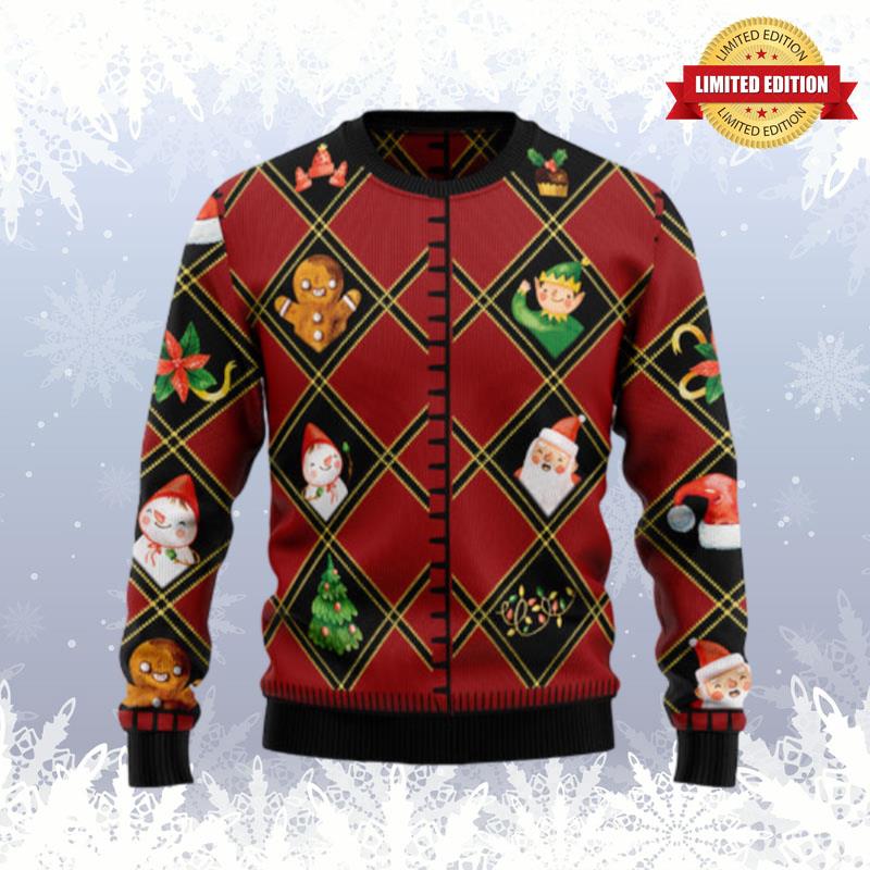 Christmas Symbols Ugly Sweaters For Men Women