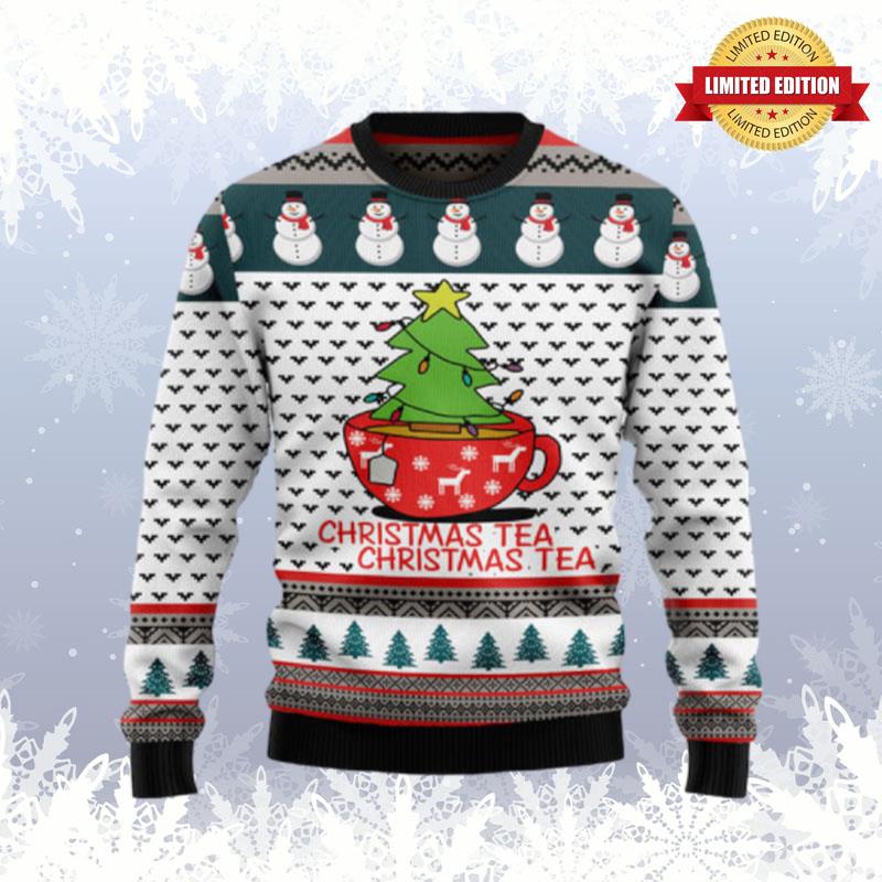 Christmas Tea Ugly Sweaters For Men Women