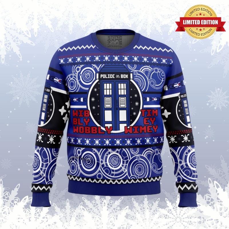 Christmas Through Time And Space Doctor Who Ugly Sweaters For Men Women