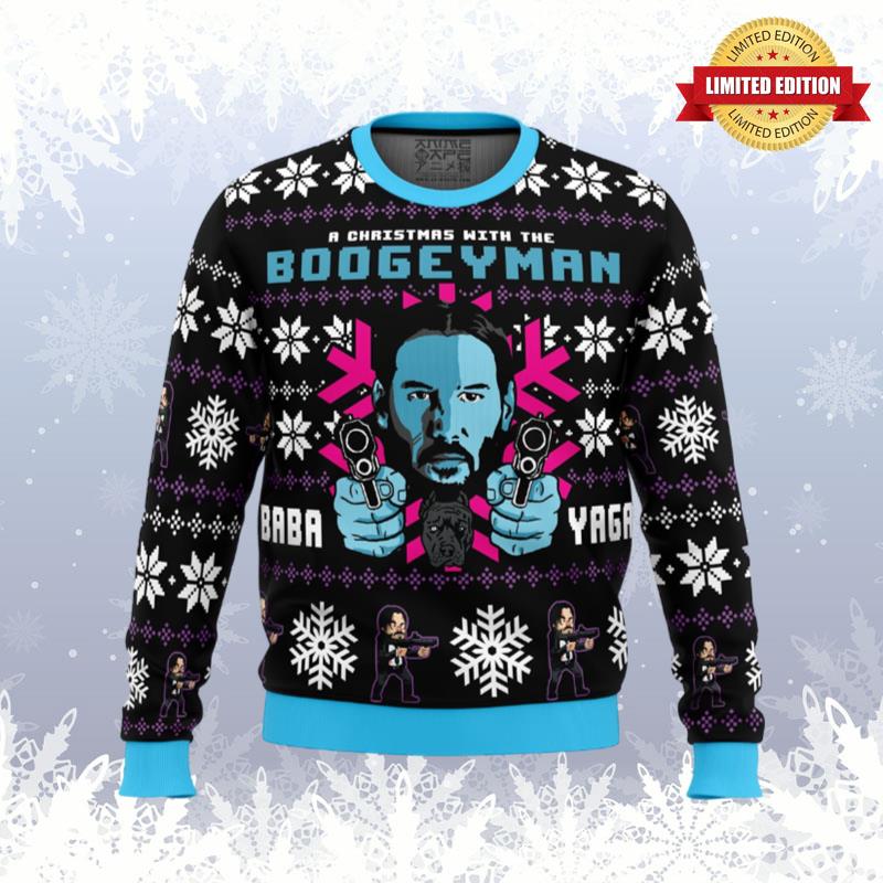 Christmas with the Boogeyman John Wick Ugly Sweaters For Men Women