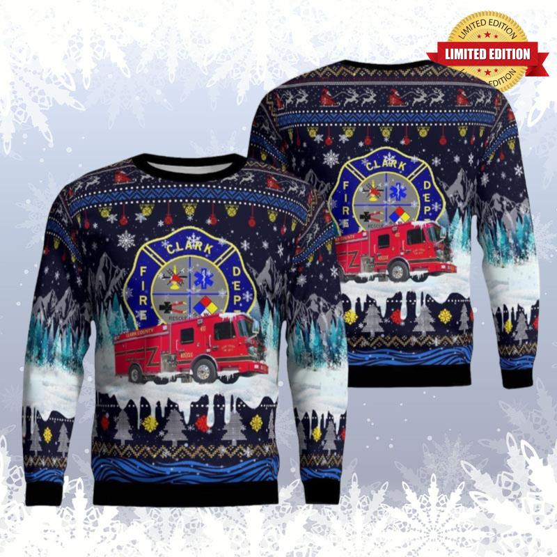 Clark County Ky Fire Department Winchester Kentucky Ugly Sweaters For Men Women