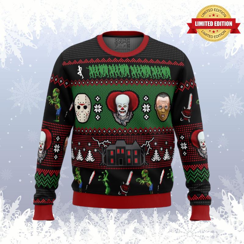 Classic Horror Christmas Ugly Sweaters For Men Women