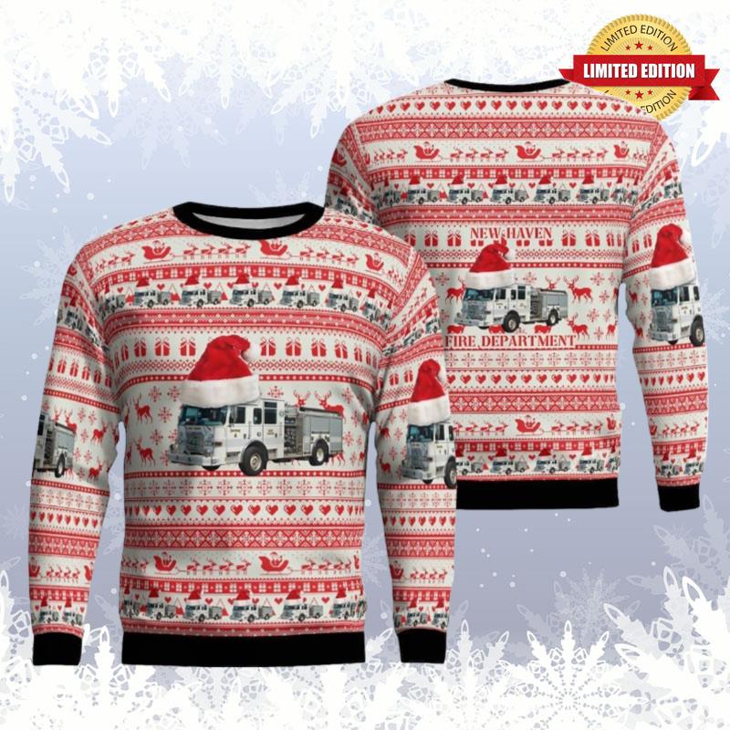 Connecticut New Haven Fire Department Ugly Sweaters For Men Women