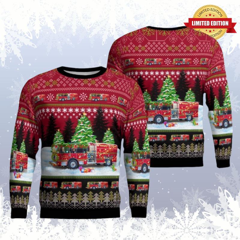 Conway South Carolina Horry County Fire Rescue Ugly Sweaters For Men Women