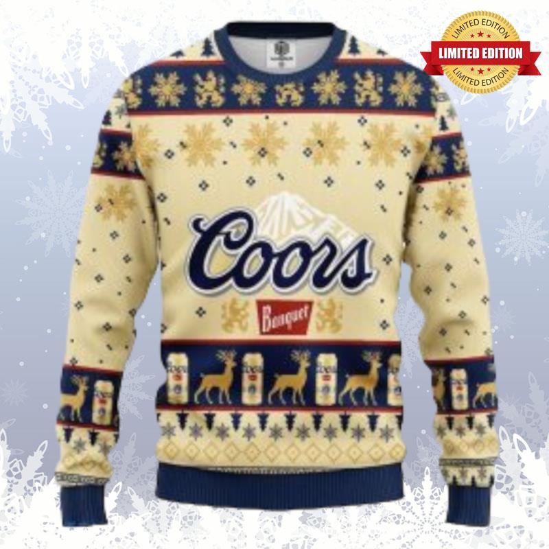 Coors Light Knitted Christmas Ugly Sweaters For Men Women