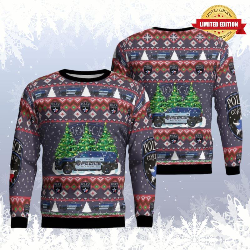 Corinth Texas Corinth Police Department Ugly Sweaters For Men Women