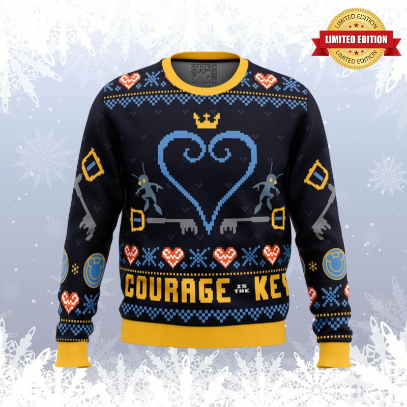 Courage is the Key Kingdom Hearts Ugly Sweaters For Men Women