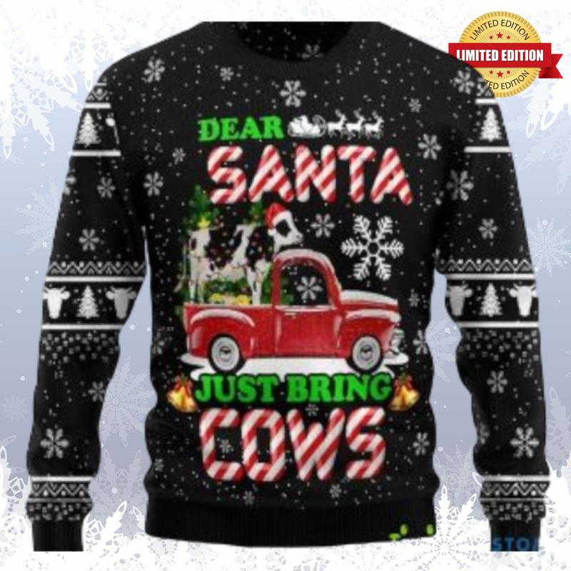 Cow Red Truck Deer Santa Ugly Sweaters For Men Women