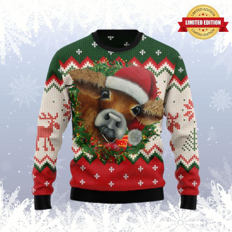 Cow Xmas 1 Ugly Sweaters For Men Women