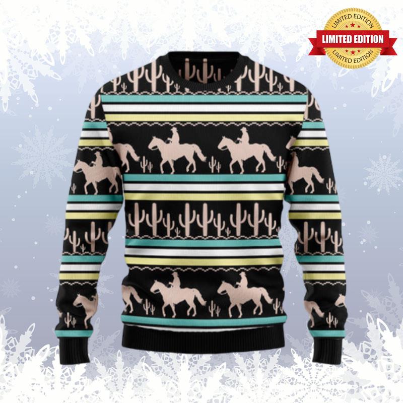 Cowboy Cactus Ugly Sweaters For Men Women
