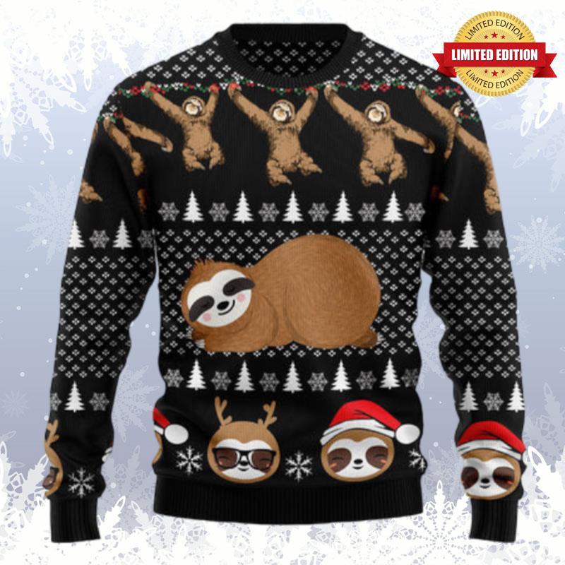 Crazy Sloth Ugly Sweaters For Men Women