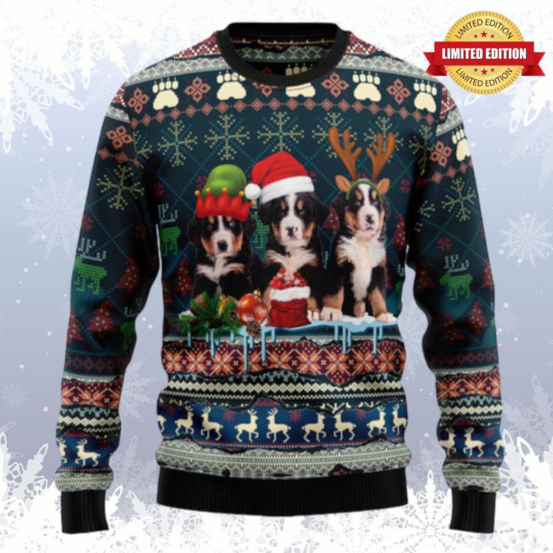 Cute Bernese Mountain Dog Christmas Ugly Sweaters For Men Women