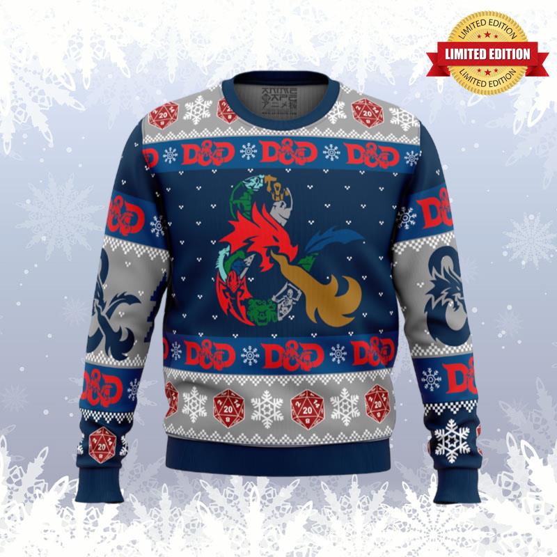 D-20 Dungeons Dragons Ugly Sweaters For Men Women