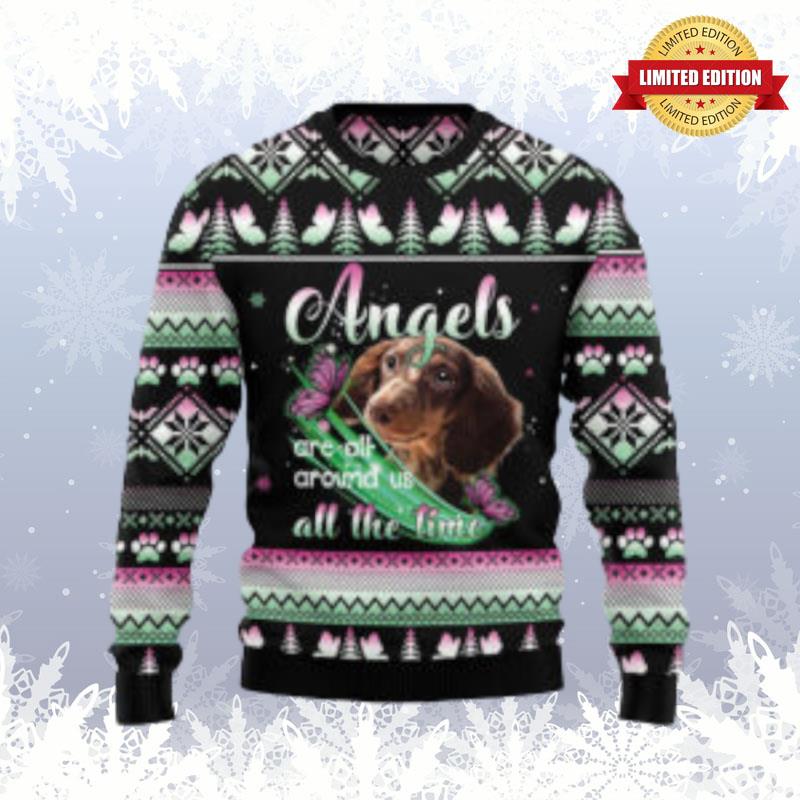 Dachshund Angel Dog Lover Ugly Sweaters For Men Women