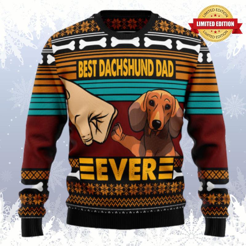 Dachshund Best Dog Dad Ugly Sweaters For Men Women