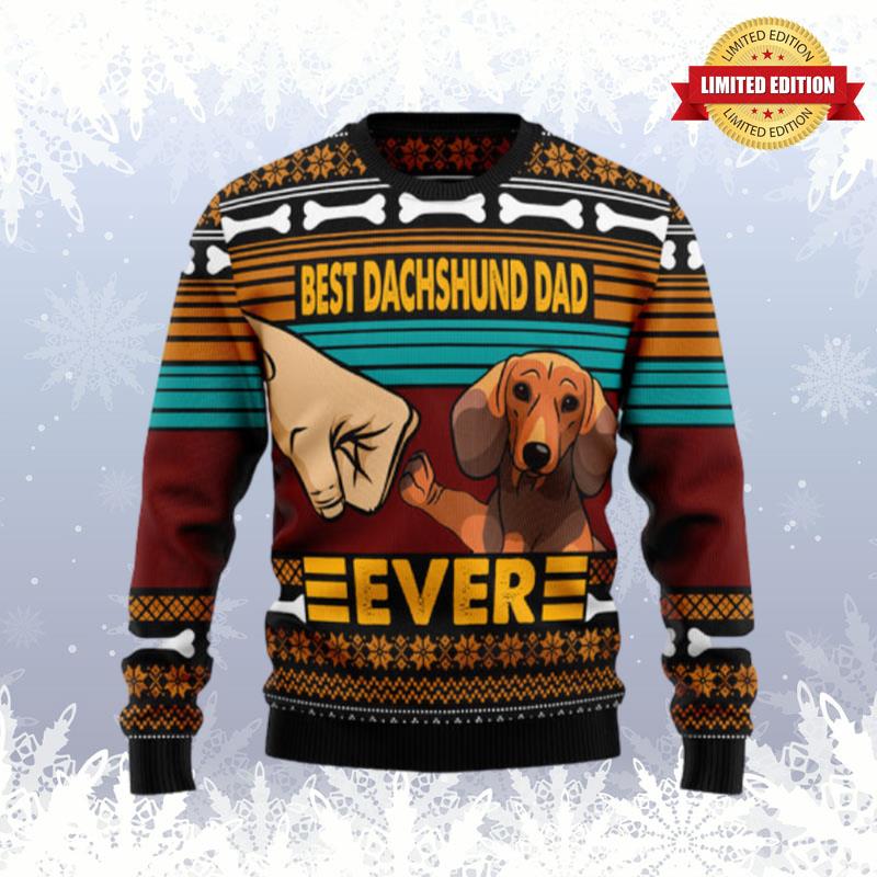 Dachshund Best Dog Dad Ugly Sweaters For Men Women