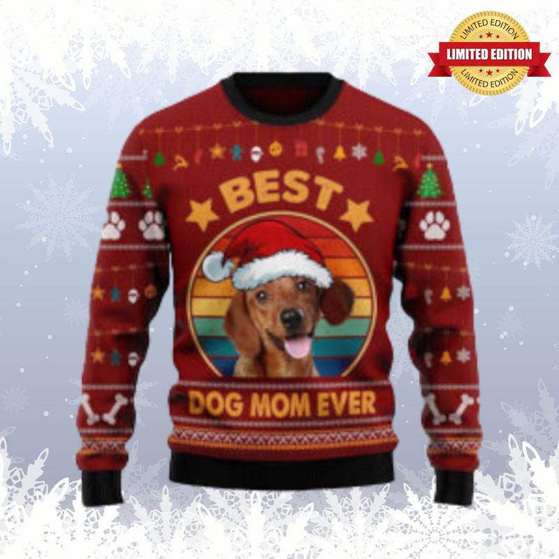Dachshund Best Dog Mom Ever Dog Ugly Sweaters For Men Women