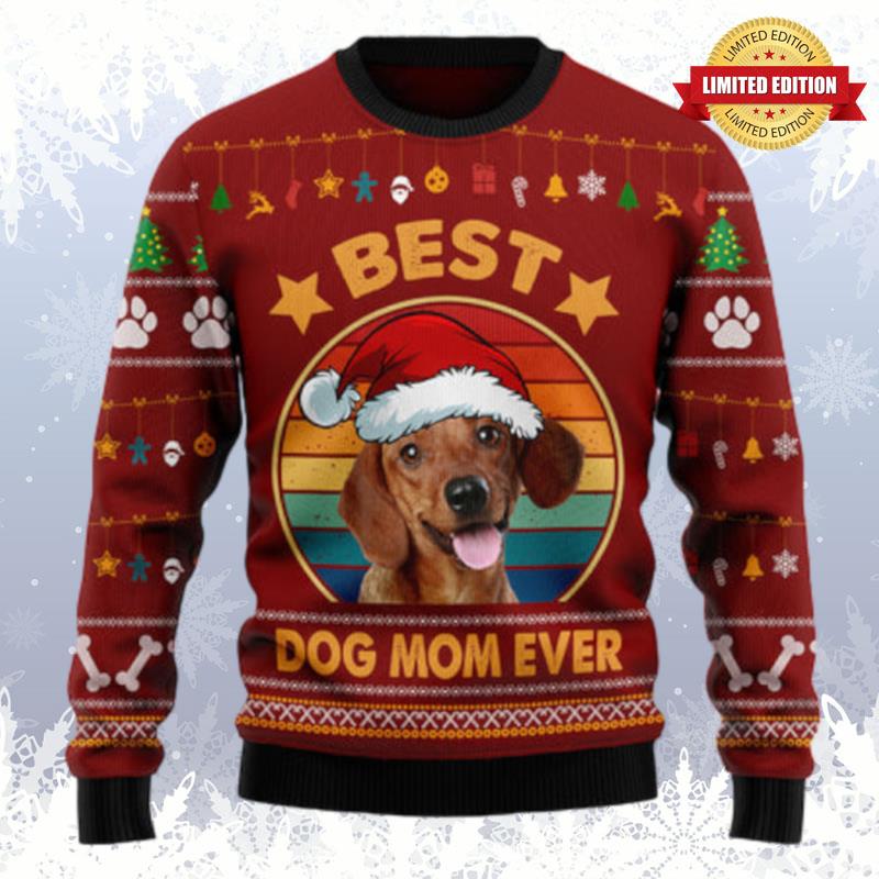Dachshund Best Dog Mom Ever Ugly Sweaters For Men Women