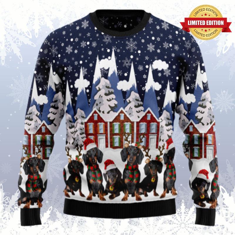 Dachshund Family Ugly Sweaters For Men Women