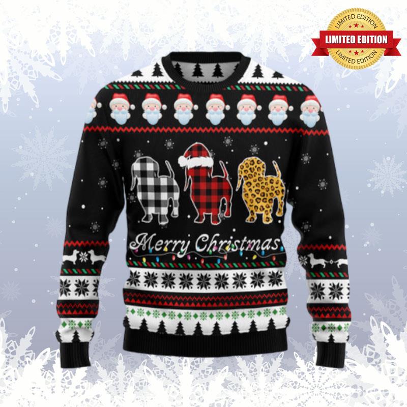 Dachshund Merry Christmas 1 Ugly Sweaters For Men Women