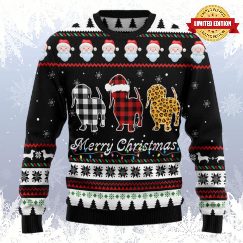 Dachshund Merry Christmas Ugly Sweaters For Men Women