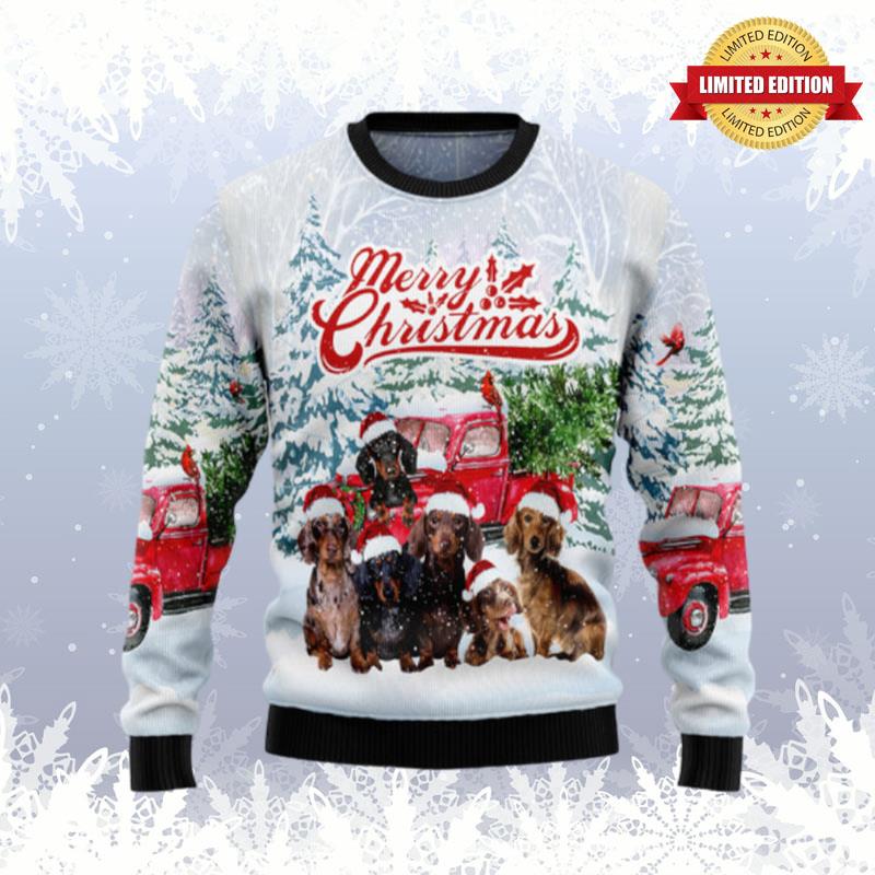 Dachshund Merry Christmas Ugly Sweaters For Men Women