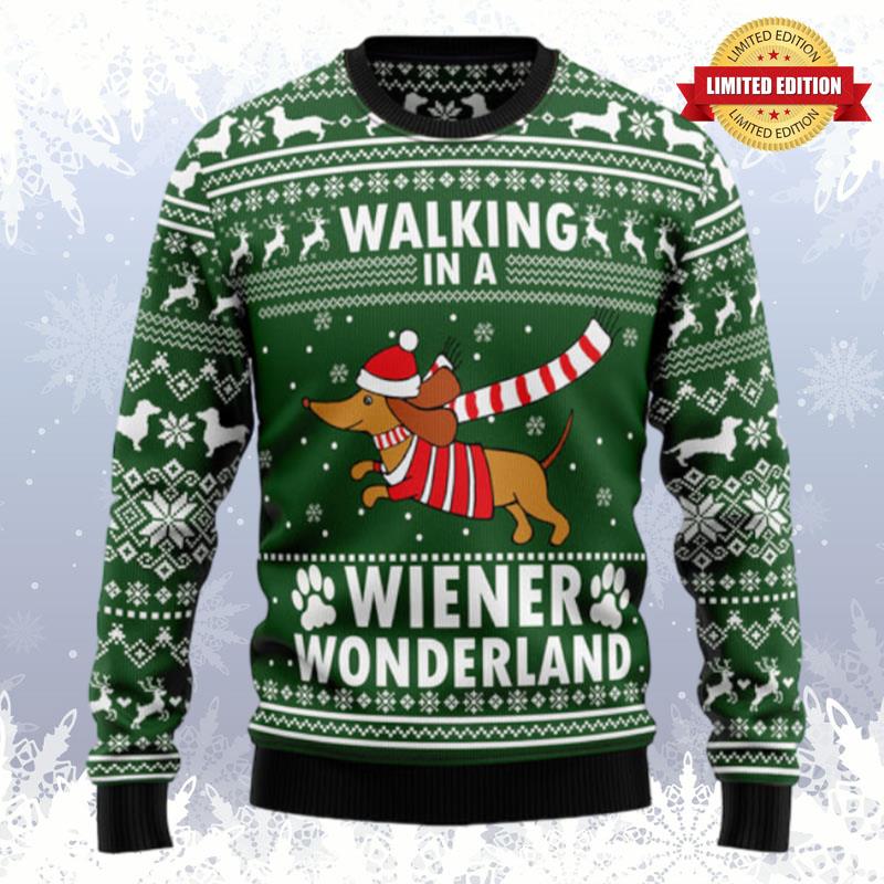 Dachshund Weiner Wonderland Ugly Sweaters For Men Women