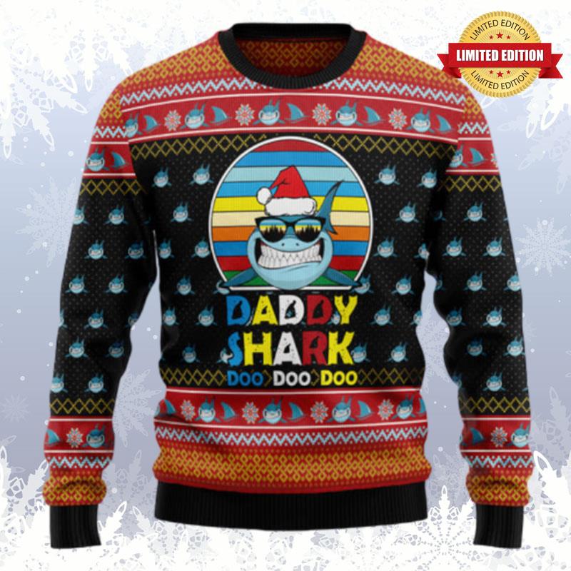 Daddy Shark Ugly Sweaters For Men Women