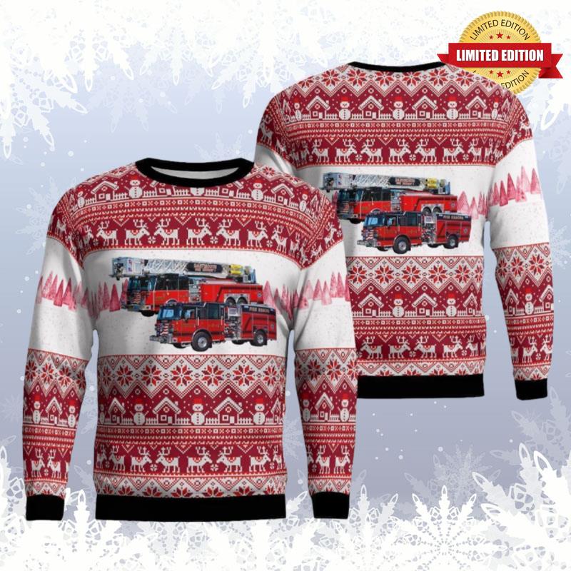 Dartmouth Massachusetts Dartmouth Fire District #1 Ugly Sweaters For Men Women