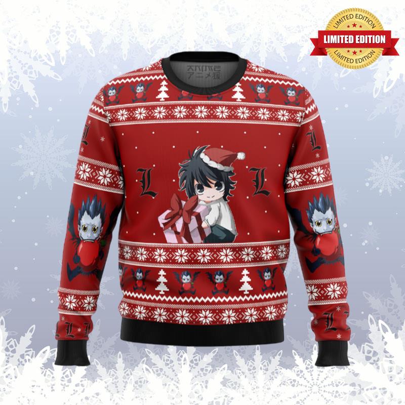 Death Note Chibi L Ugly Sweaters For Men Women