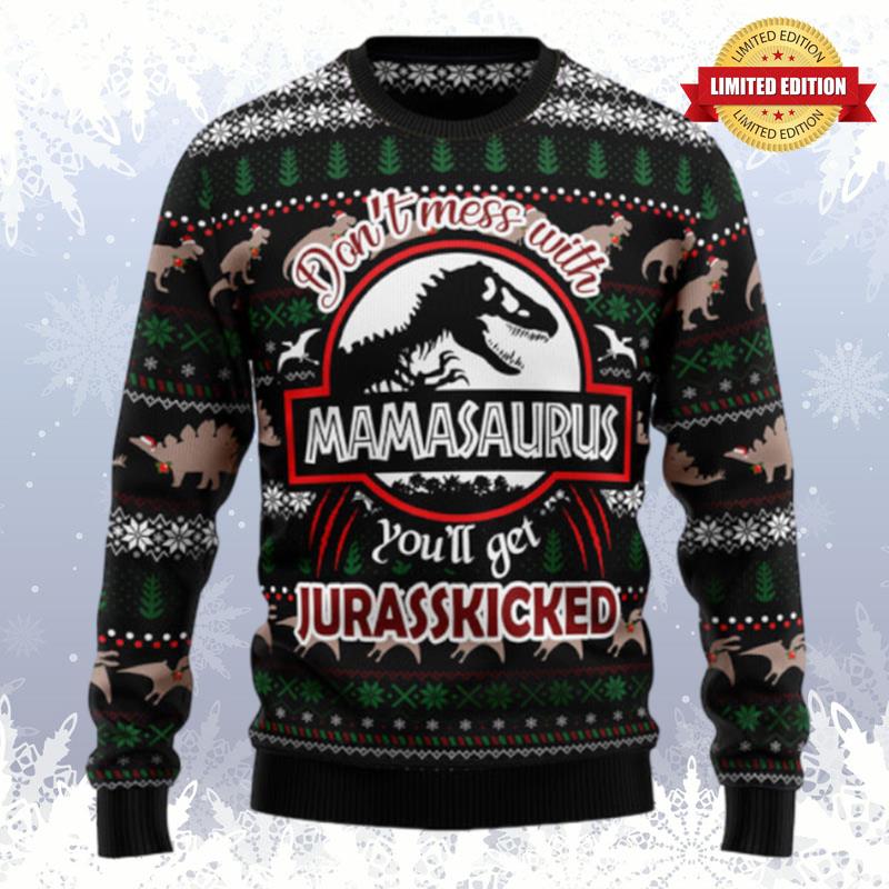 Dinosaur Mamasaurus TY289 Ugly Christmas Sweater Ugly Sweaters For Men Women