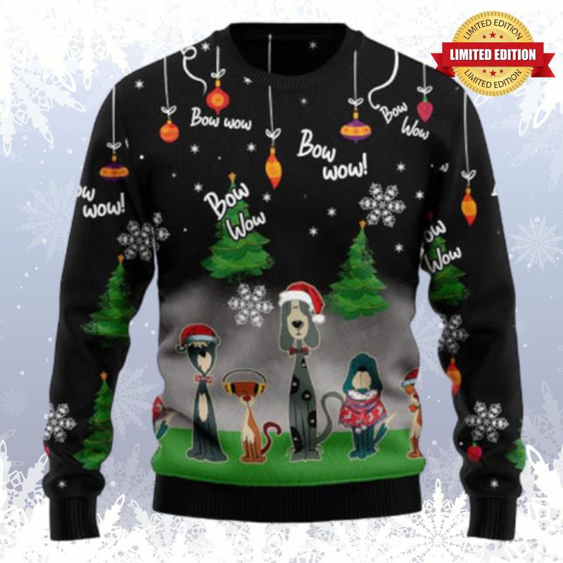 Dog Bow Wow Ugly Sweaters For Men Women