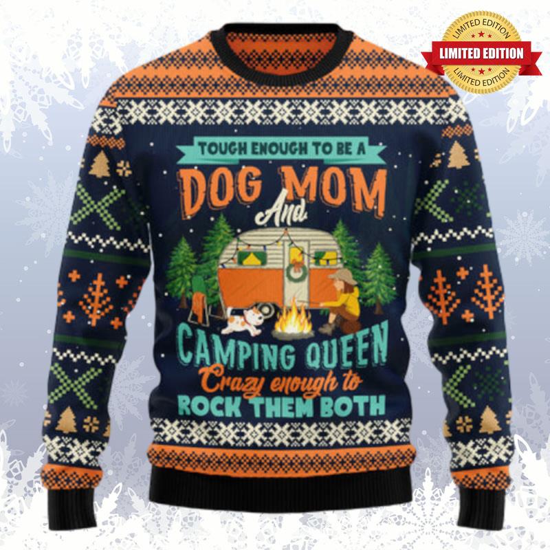 Dog Mom Camping Ugly Sweaters For Men Women