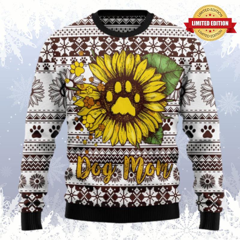 Dog Mom Sunflower Ugly Sweaters For Men Women