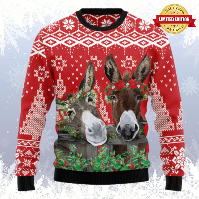 Donkey Buddies Christmas Ugly Sweaters For Men Women